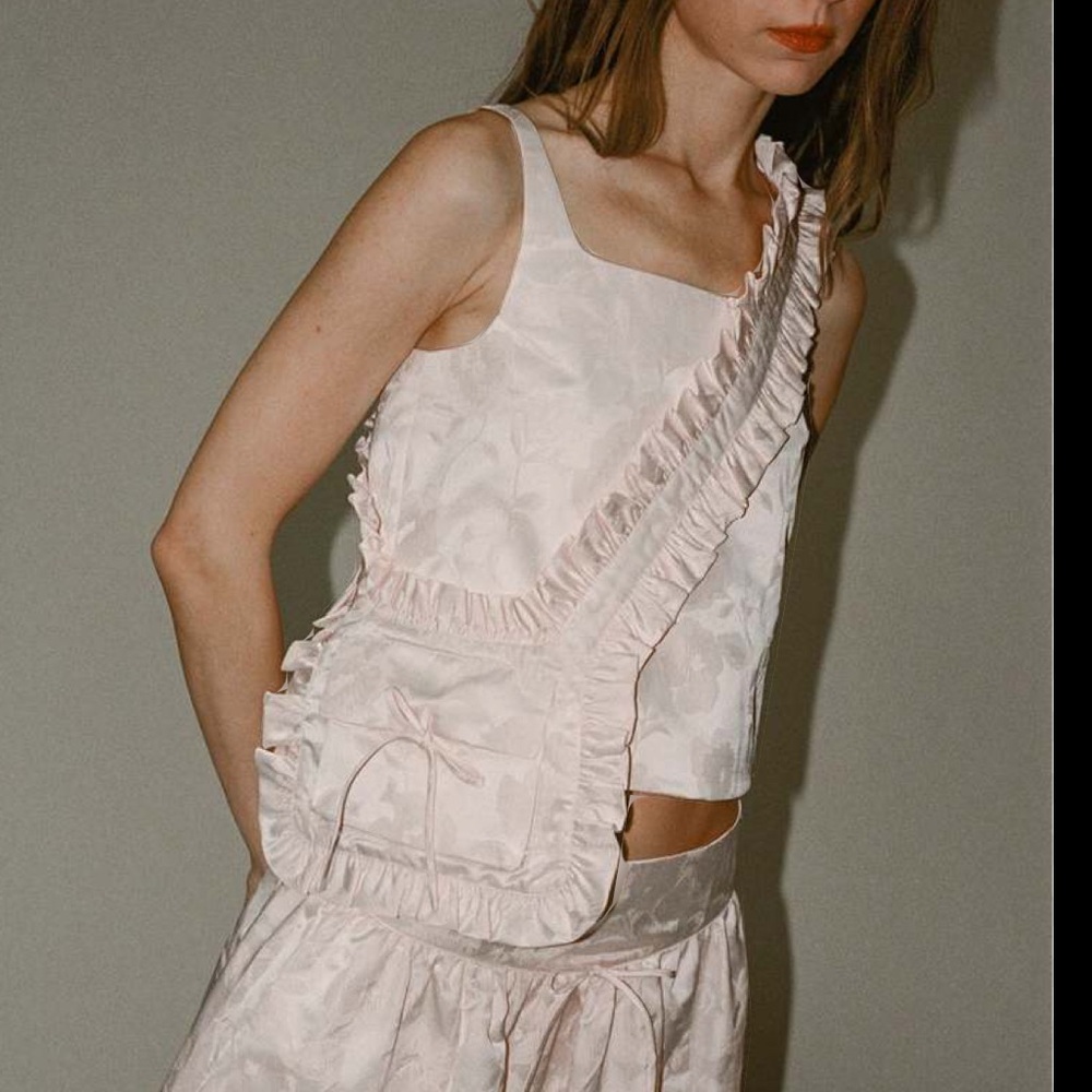 sandy liang carry top baby pink